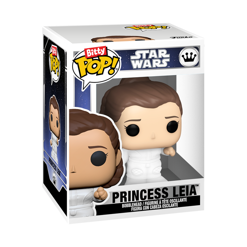 Funko Bitty Pop! Princess Leia stock photo in-box from Star Wars