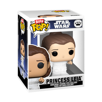 Funko Bitty Pop! Princess Leia stock photo in-box from Star Wars