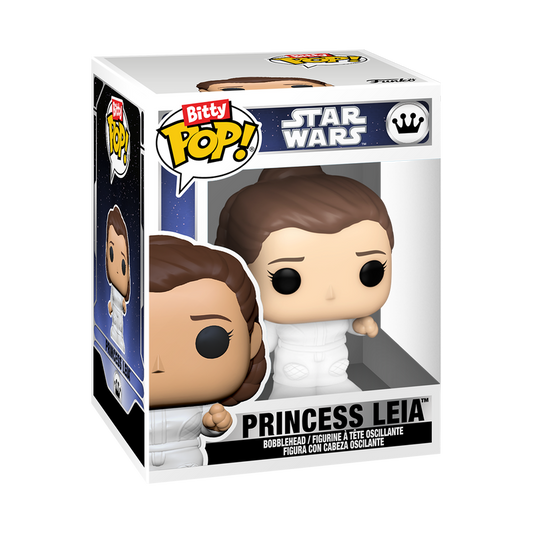 Funko Bitty Pop! Princess Leia stock photo in-box from Star Wars