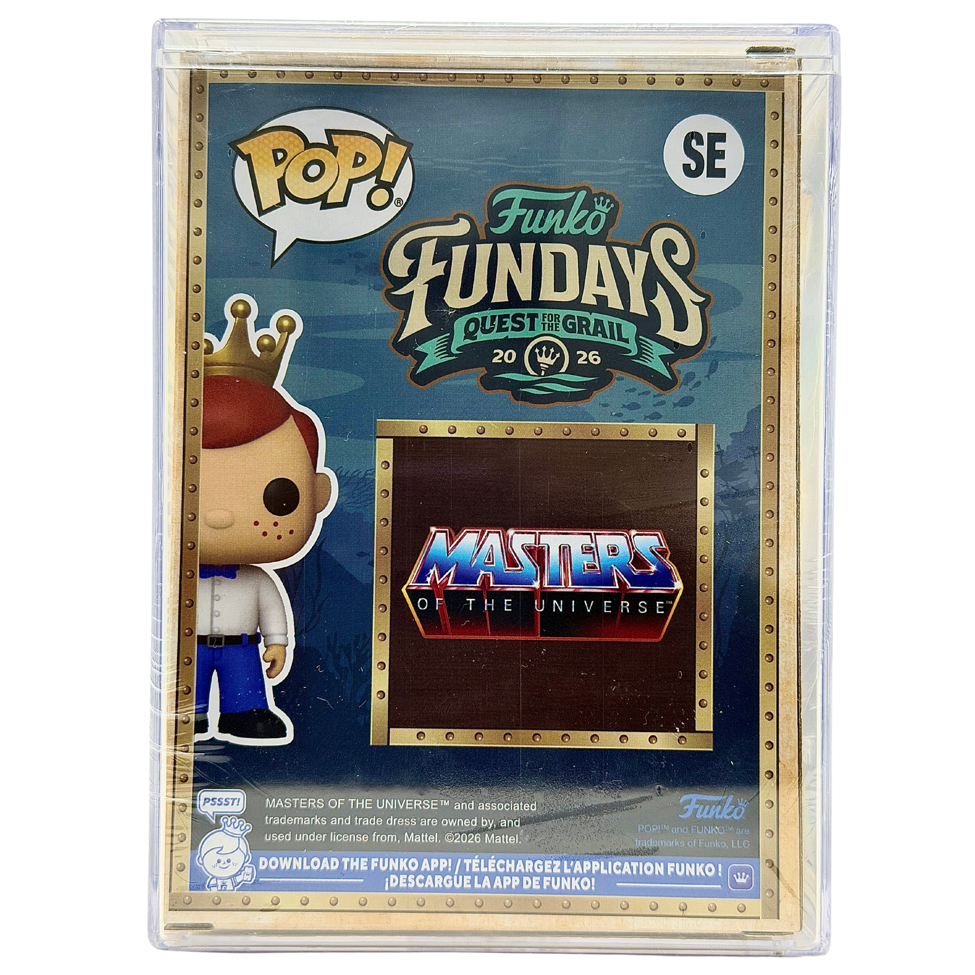 Back in-box view of Freddy Funko as Horde Trooper SE Grail Limited Edition 550 PCS from Masters of the Universe and Funko Fundays 2026