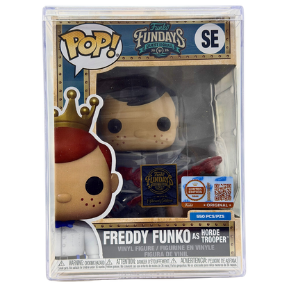 Front in-box view of Freddy Funko as Horde Trooper SE Grail Limited Edition 550 PCS from Masters of the Universe and Funko Fundays 2026
