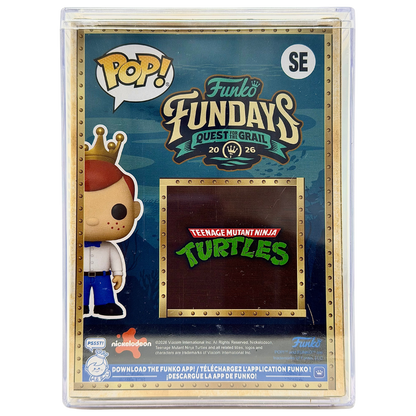 Back in-box view of Freddy Funko as Raphael SE Legendary Metallic Limited Edition 1,050 PCS from Teenage Mutant Ninja Turtles and Funko Fundays 2026