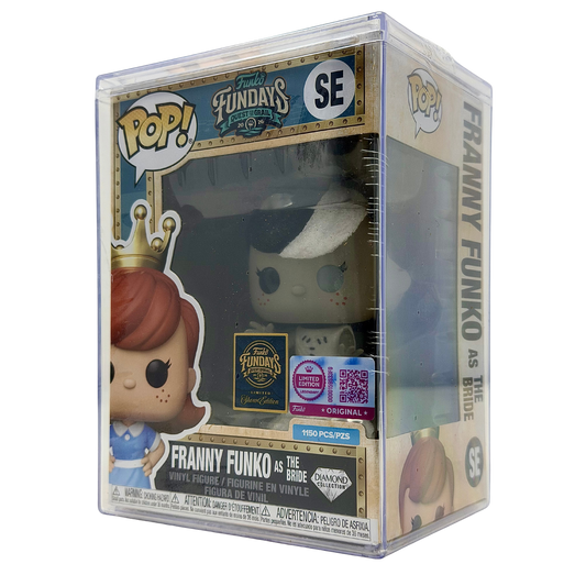 Front right angle in-box view of Freddy Funko as The Bride SE Legendary Diamond Collection Limited Edition 1,150 PCS from Funko Fundays 2026