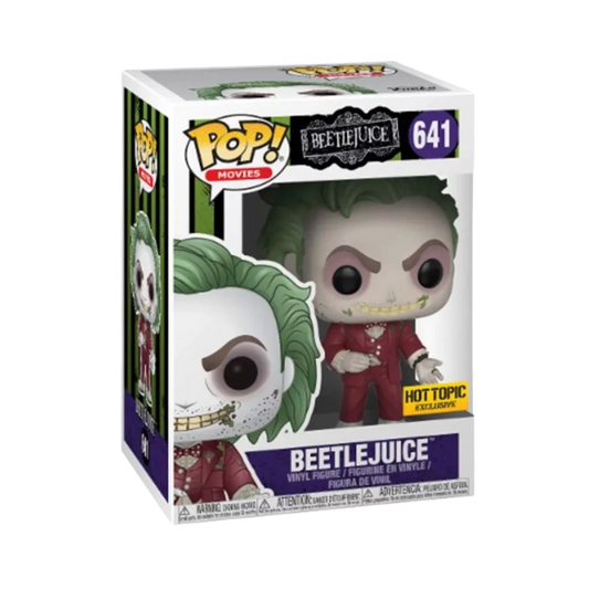Funko Pop Beetlejuice Beetlejuice 641 Hot Topic Exclusive inside original box packaging
