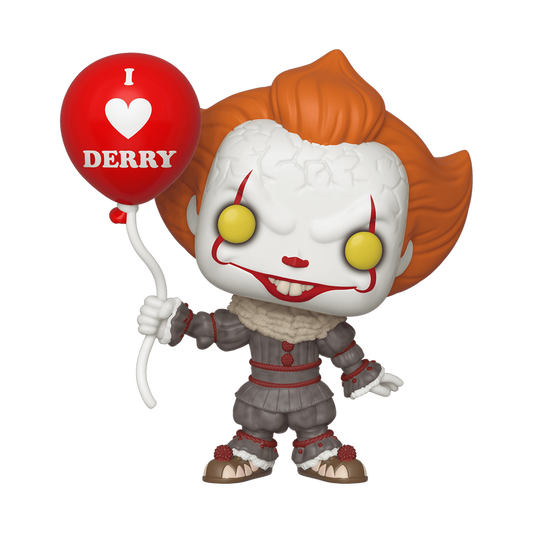 Funko Pop Pennywise with Balloon #780 from IT Chapter Two, full figure outside packaging.