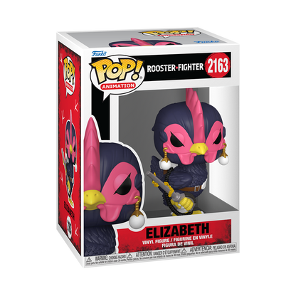 Funko Pop Elizabeth #2163 from Rooster Fighter, shown inside original Funko packaging.