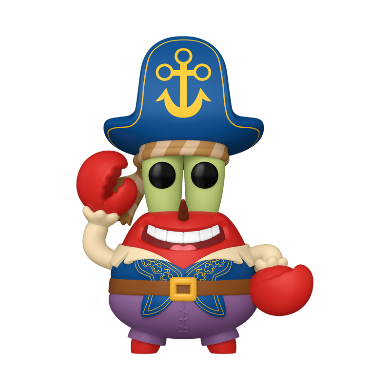 Funko Pop Mr. Krabs Pirate #1942 from The SpongeBob Movie Search for SquarePants, full figure outside packaging.