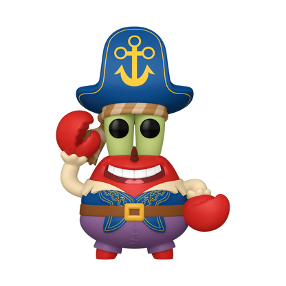 Funko Pop Mr. Krabs Pirate #1942 from The SpongeBob Movie Search for SquarePants, full figure outside packaging.