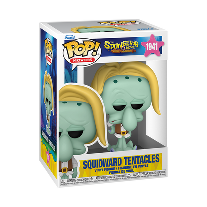 Funko Pop Squidward Tentacles Pirate #1941 from The SpongeBob Movie Search for SquarePants, shown inside original Funko packaging.
