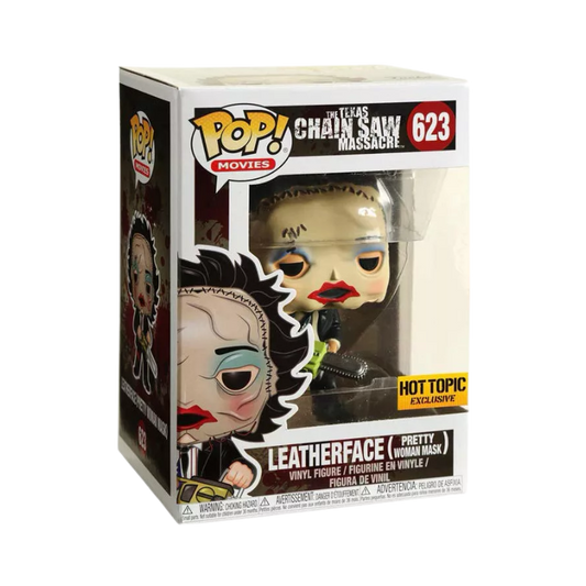 Funko Pop The Texas Chainsaw Massacre Leatherface 623 Hot Topic Exclusive inside original box packaging
