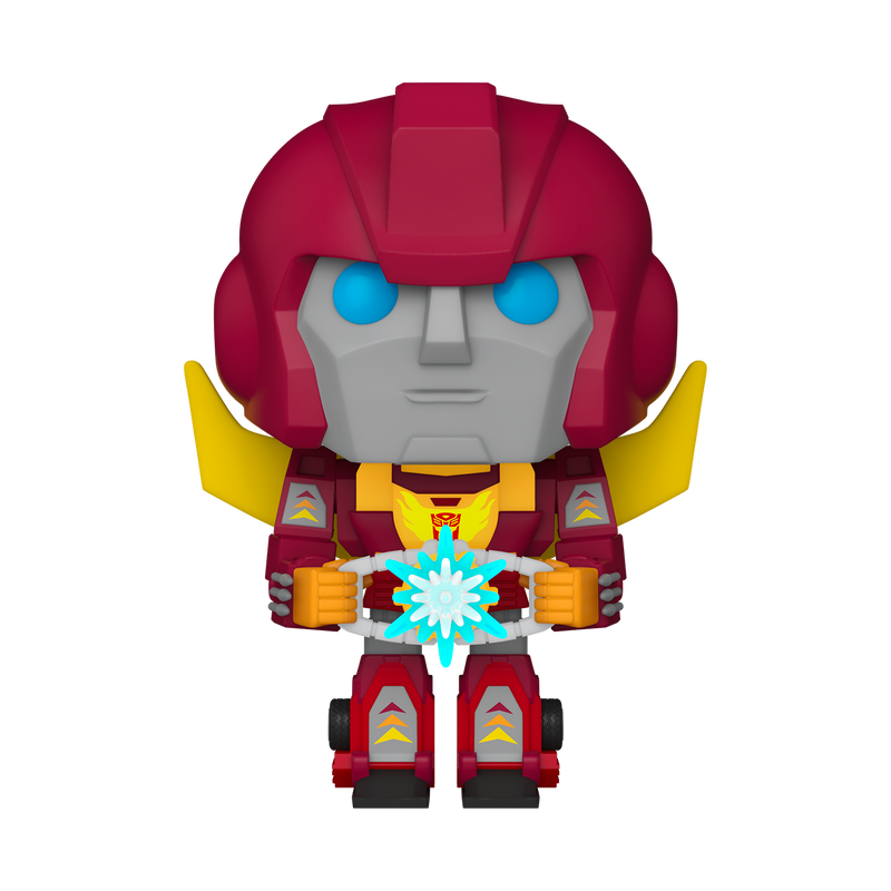Funko Pop Hot Rod with Matrix #150 Funko Exclusive from Transformers, full figure outside packaging.