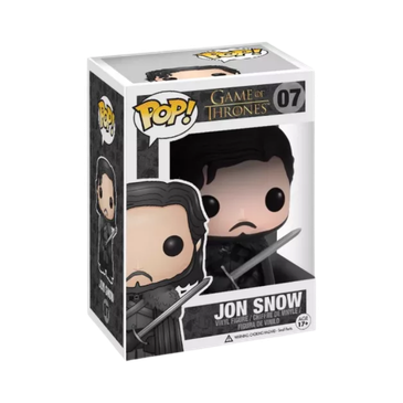 Jon Snow Funko Pop! #07 stock photo in-box from Game of Thrones
