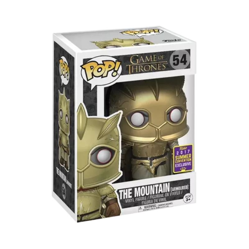 The Mountain Funko Pop! #54 Armoured 2017 Summer Convention Shared Exclusive stock photo in-box Game of Thrones