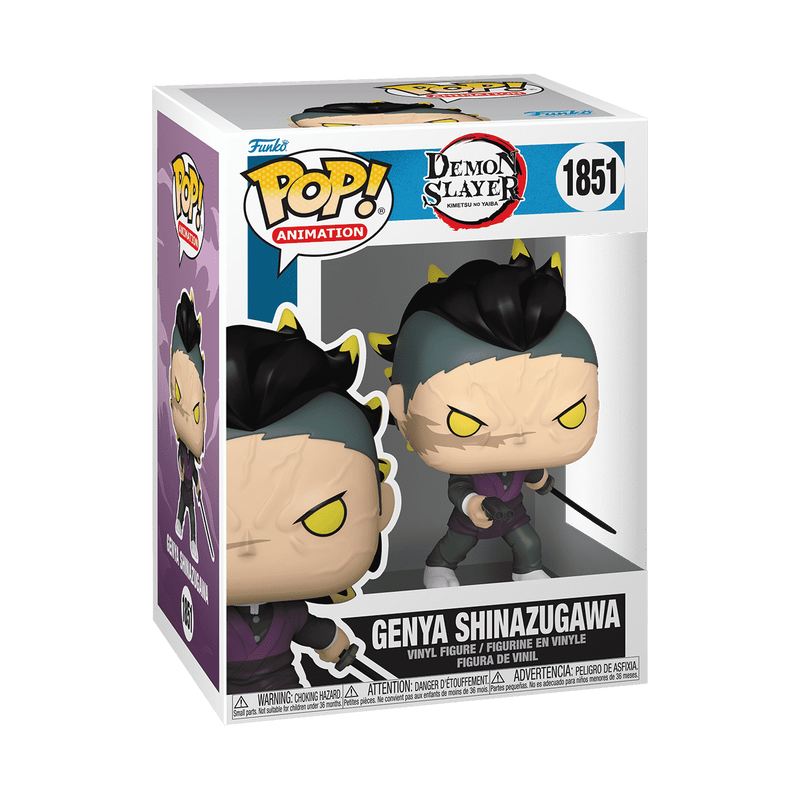 Genya Shinazugawa Demon Slayer Funko Pop Packaging