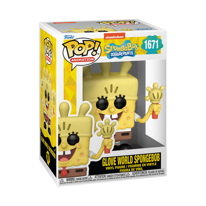 Funko Pop! SpongeBob SquarePants Glove World SpongeBob #1671 Funko Pop box packaging front view