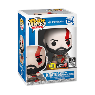 Kratos Funko Pop! #154 GameStop Exclusive Glow stock photo in-box from God of War