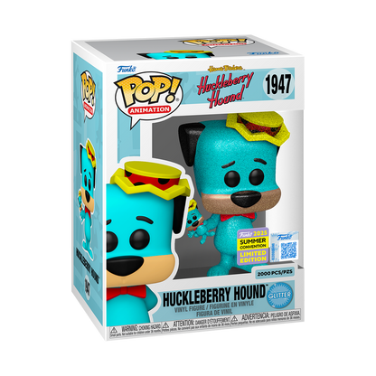 Huckleberry Hound Funko Pop #1947 Glitter Summer Convention Limited Edition in box packaging