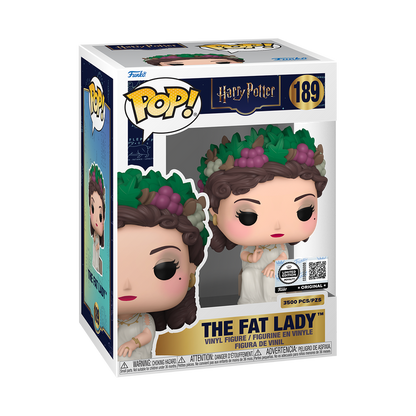 Funko Pop! Harry Potter The Fat Lady #189 Royalty Limited Edition figure shown inside original retail packaging