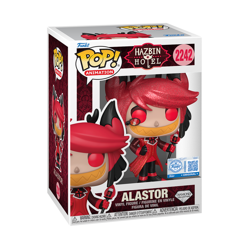Alastor Funko Pop! #2242 Diamond Hot Topic Exclusive stock photo in-box Hazbin Hotel