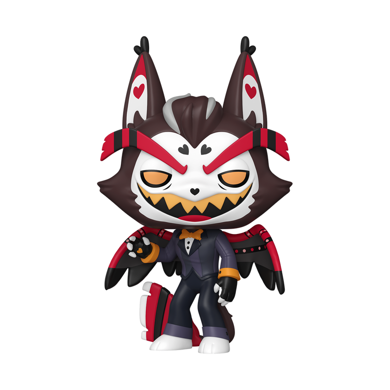 Stock photo of Hazbin Hotel Funko Pop! Overlord Husk #2516 Funko Exclusive NYCC 2026 shared-sticker edition out of box.