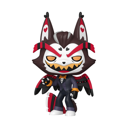 Stock photo of Hazbin Hotel Funko Pop! Overlord Husk #2516 Funko Exclusive NYCC 2026 shared-sticker edition out of box.