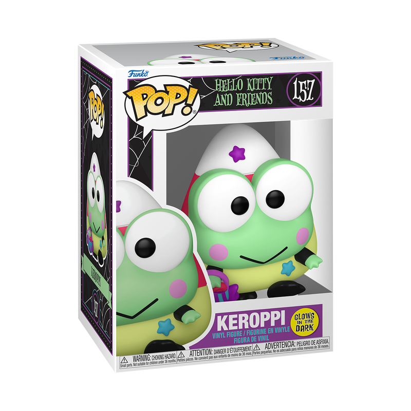 Keroppi Spooky Funko Pop! #157 Glow stock photo in-box from Hello Kitty and Friends