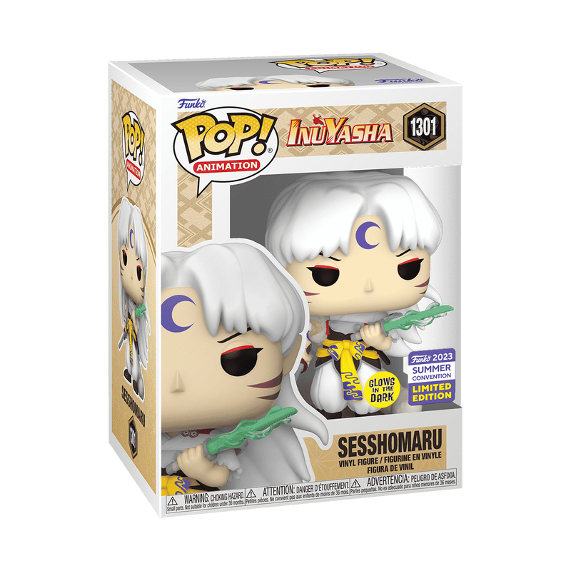 Sesshomaru Funko Pop! #1301 Glow in the Dark Summer Convention Limited Edition 2023 stock photo in-box from InuYasha