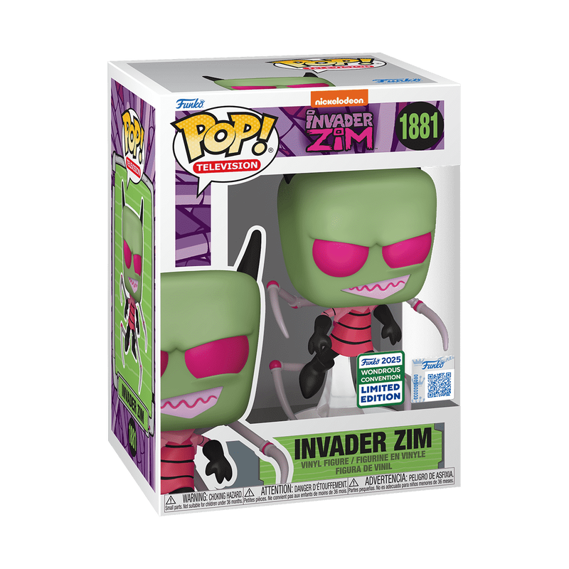 Invader Zim with Irken PAK Legs Funko Pop #1881 Wondrous Convention Limited Edition in box packaging