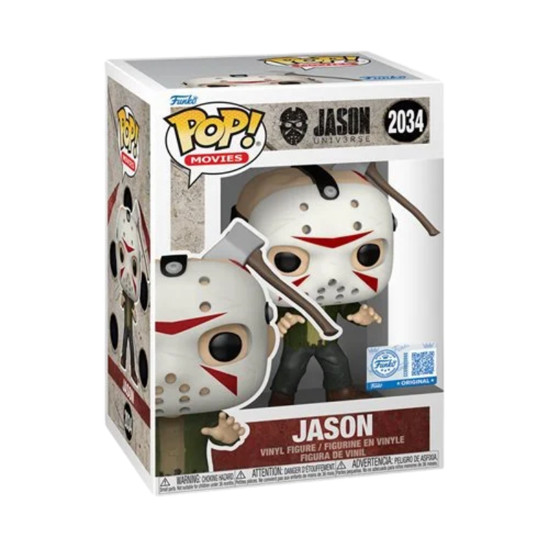 Jason with Axe Head Funko Pop! #2034 Entertainment Earth Exclusive stock photo in-box from Jason Universe