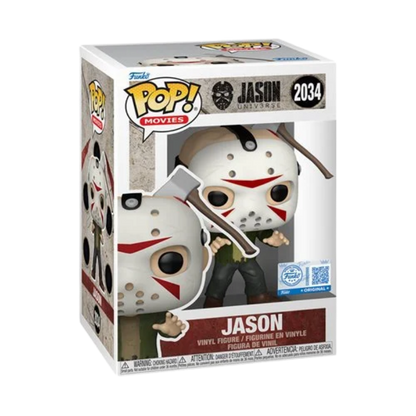 Jason with Axe Head Funko Pop! #2034 Entertainment Earth Exclusive stock photo in-box from Jason Universe