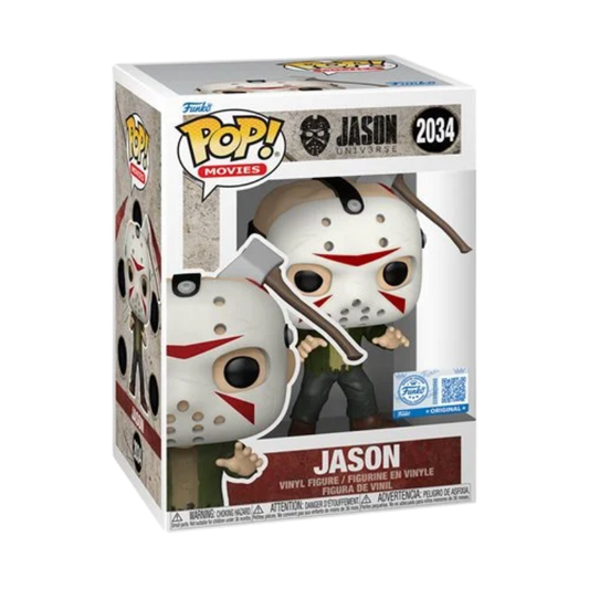 Jason with Axe Head Funko Pop! #2034 Entertainment Earth Exclusive stock photo in-box from Jason Universe