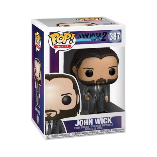 John Wick Funko Pop! #387 stock photo in box figure from John Wick Chapter 2
