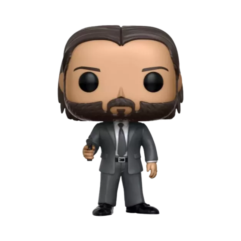 John Wick Funko Pop! #387 stock photo out of box figure from John Wick Chapter 2
