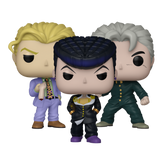 JoJo's Bizarre Adventure Funko Pop! set stock photo out-of-box featuring Josuke Higashikata, Yoshikage Kira, and Koichi Hirose