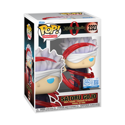 Satoru Gojo Red Energy Funko Pop! #2323 Exclusive stock photo in-box from Jujutsu Kaisen 0