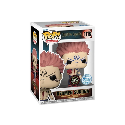 Ryomen Sukuna with Heart Funko Pop! #1118 Glow Chase Special Edition stock photo in-box from Jujutsu Kaisen