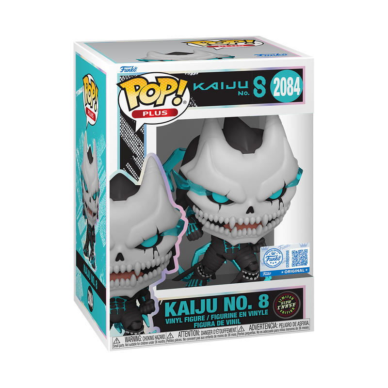 Kaiju No. 8 Funko Pop! #2084 Glow Chase stock photo in-box from Kaiju No. 8