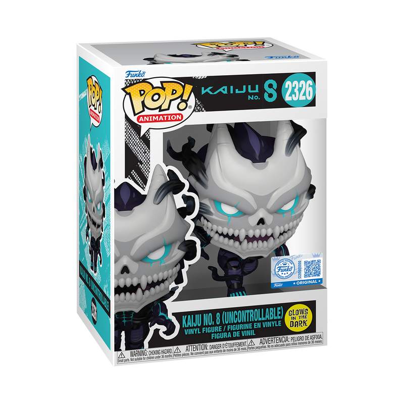 Kaiju No. 8 (Uncontrolled) Funko Pop! #2326 Glow-in-the-Dark stock photo in-box Kaiju No. 8