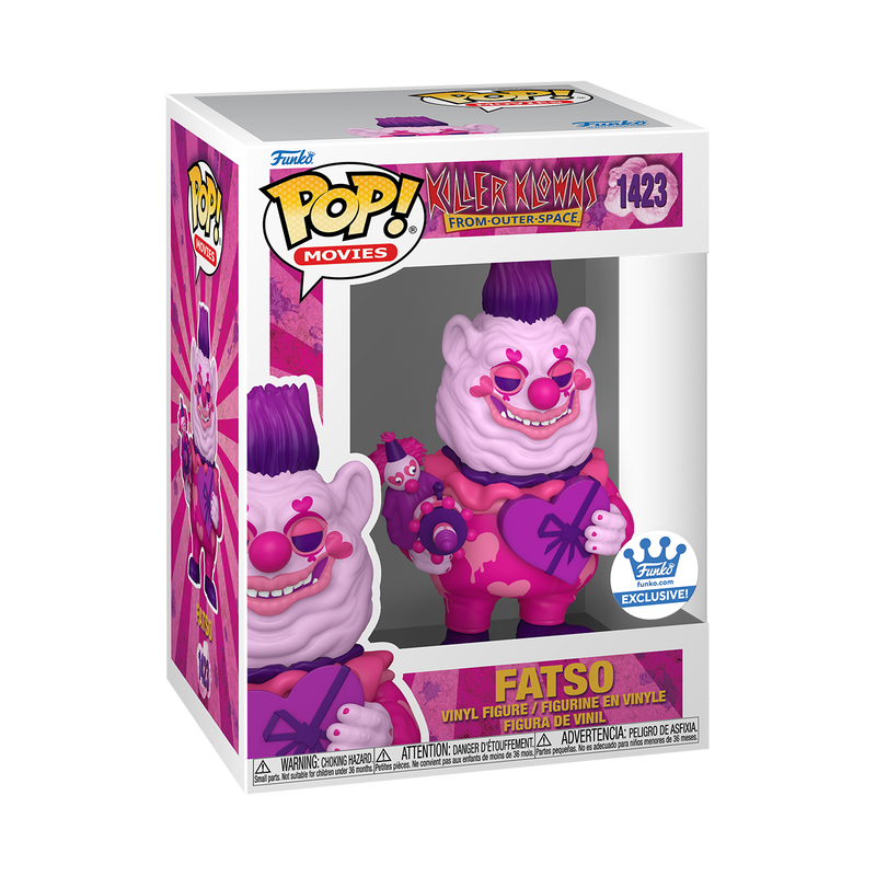 Fasto with Heart Box Valentine Funko Pop! #1423 Exclusive stock photo in-box from Killer Klowns from Outer Space