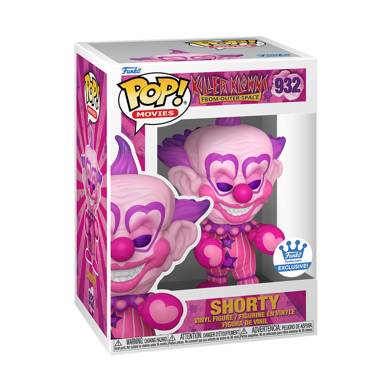 Shorty Valentine Funko Pop! #932 Exclusive stock photo in-box from Killer Klowns from Outer Space