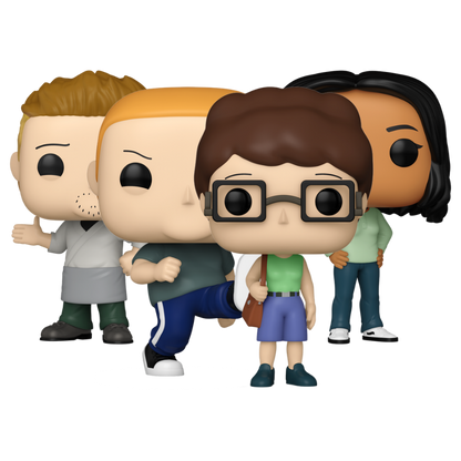Connie Souphanousinphone Bobby Hill Peggy Hill and Bobby Hill Kicking Funko Pop! #2274 #2275 #2276 #2277 stock photo out-of-box King of the Hill
