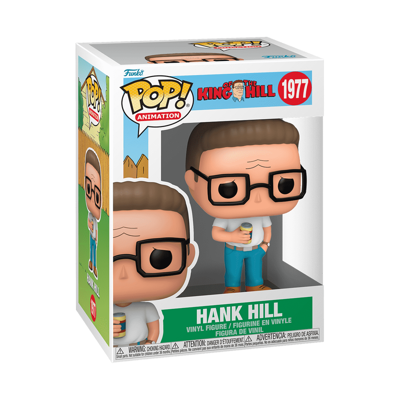 Hank Hill Funko Pop! #1977 stock photo in-box from King of the Hill