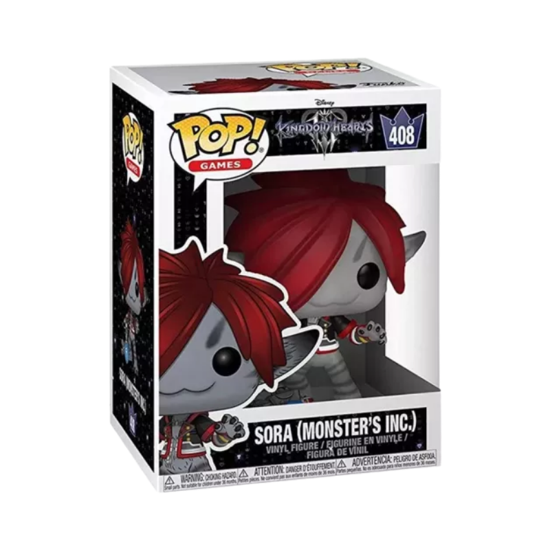 Sora Monsters Inc Funko Pop! #408 stock photo in-box from Kingdom Hearts