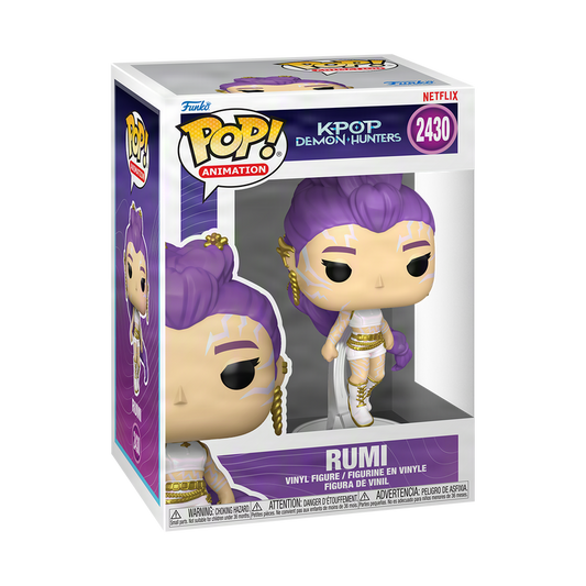 Rumi Funko Pop! #2430 What It Sounds Like stock photo in-box from KPop Demon Hunters