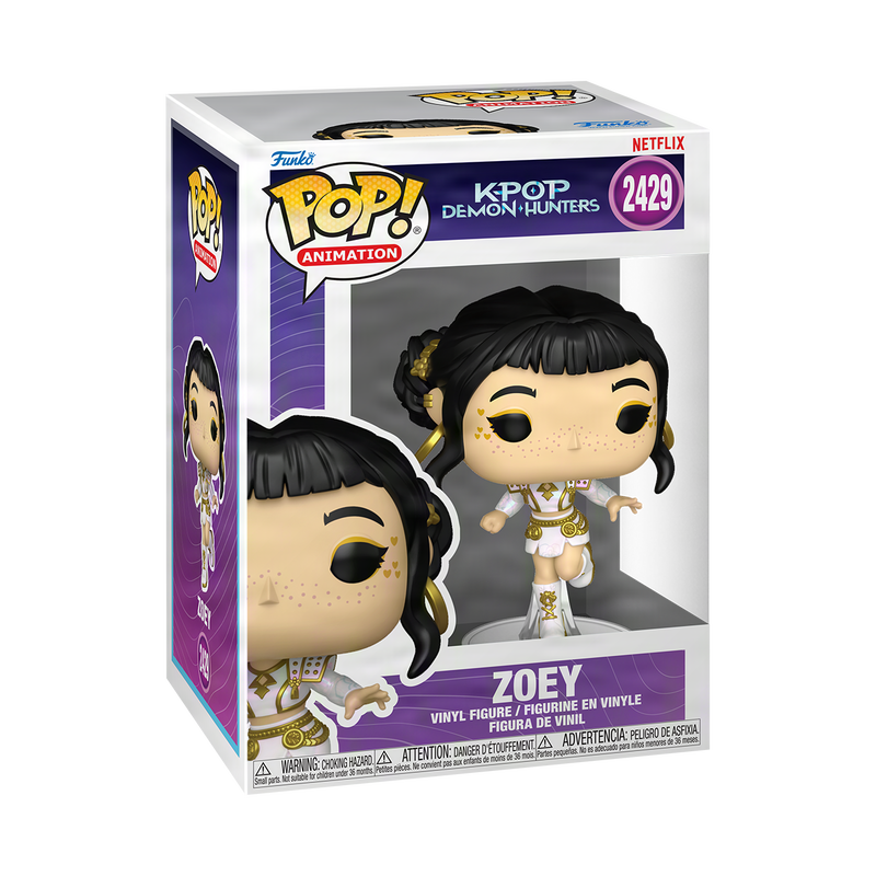 Zoey Funko Pop! #2429 What It Sounds Like stock photo in-box from KPop Demon Hunters