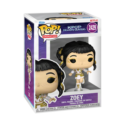 Zoey Funko Pop! #2429 What It Sounds Like stock photo in-box from KPop Demon Hunters
