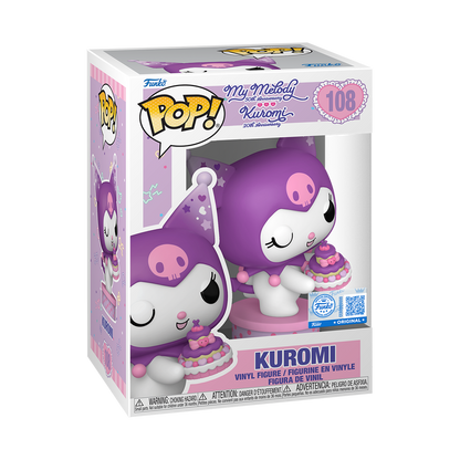 Funko Pop! Sanrio Kuromi with Cake #108 Funko Pop box packaging front view