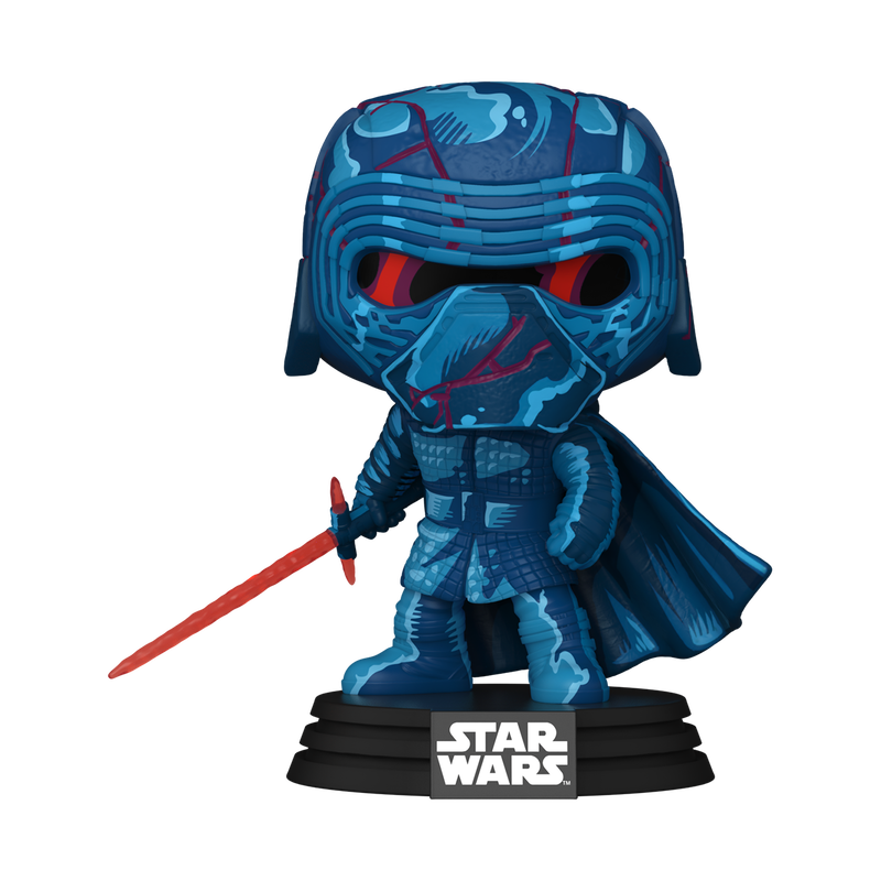 Kylo Ren Retro Star Wars Funko Pop Figure Holding Red Lightsaber