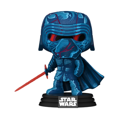 Kylo Ren Retro Star Wars Funko Pop Figure Holding Red Lightsaber