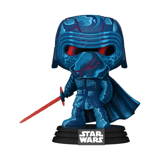 Kylo Ren Retro Star Wars Funko Pop Figure Holding Red Lightsaber